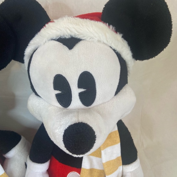DISNEY MICKEY/MINNIE MOUSE CHRISTMAS SANTA 20" PLUSH DOLLS - Picture 4 of 14